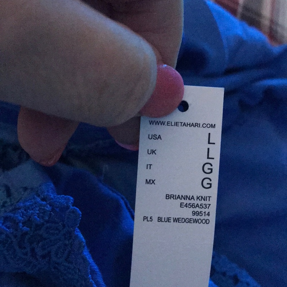 ELIE TAHARI WEDGEWOOD BLUE TOP - Picture 5 of 7